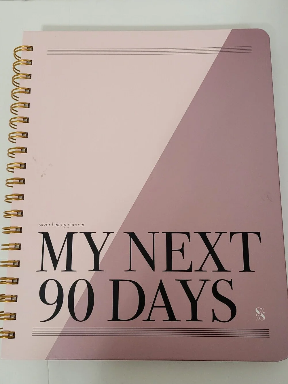 Savor Beauty Planner My Next 90 Days Pink Self Care Blank Undated Bound 11